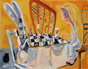 Charles Blackman The Chess Game